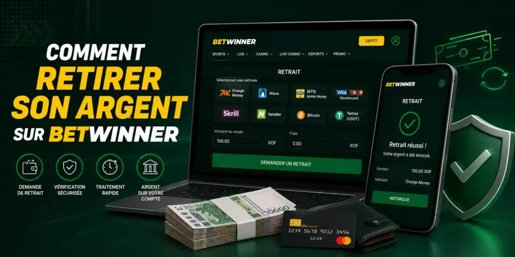 Comment retirer son argent sur Betwinner
